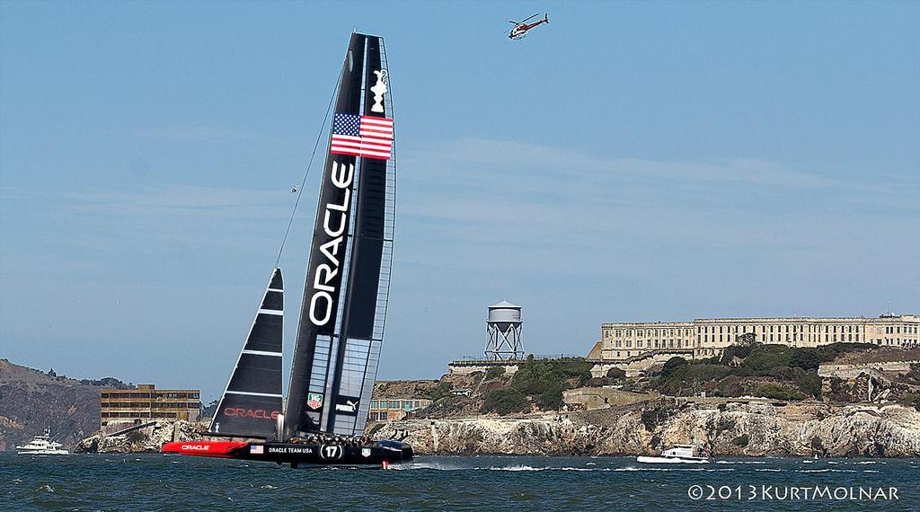 Race 1 Oracle Alcatraz  - America’s Cup - Day 14 © Kurt Molnar